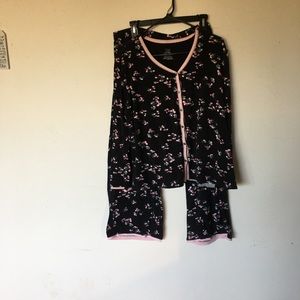 Black with Flowers Pajamas